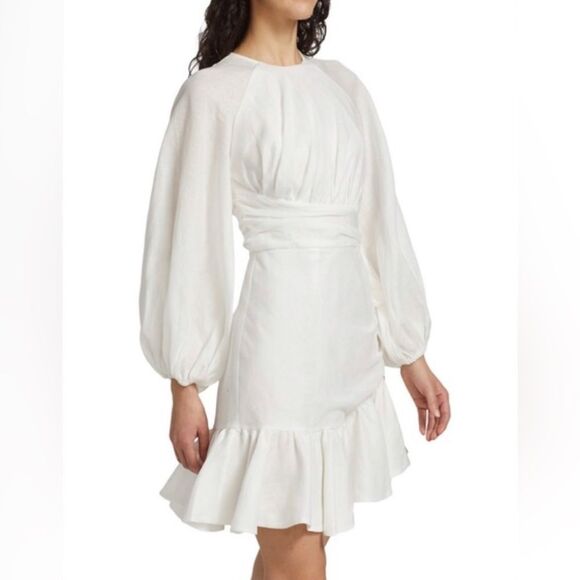 Zimmermann Dresses & Skirts - Zimmermann Linen Mini Wrap Dress size 0/us size 2-4